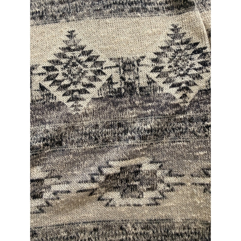 Pink Republic Women's Medium Longline Duster Cardigan Southwestern Aztec Gray - Picture 3 of 7
